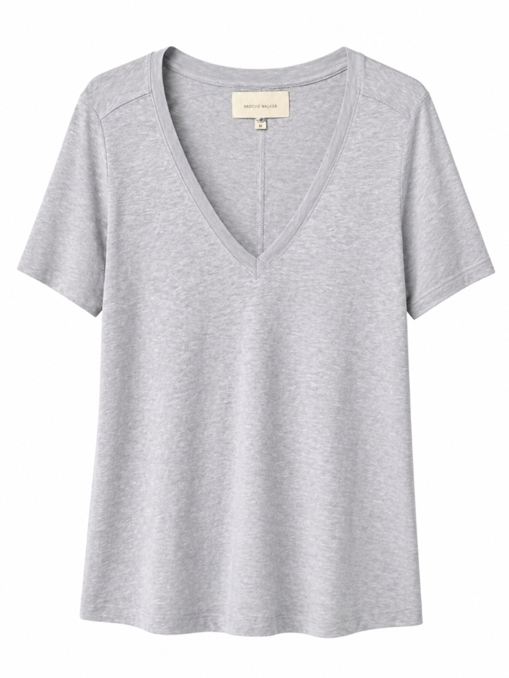 Brochu‎ Walker Amari V Neck Tee Light Blue Soft Luxe Basic M
